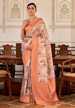 Picture of Alluring Rayon Rosy Brown Saree