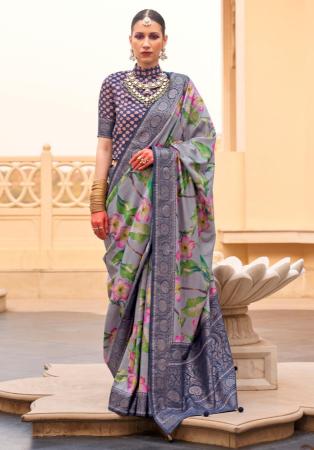 Picture of Shapely Silk Grey Saree