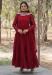 Picture of Fine Georgette Maroon Readymade Gown