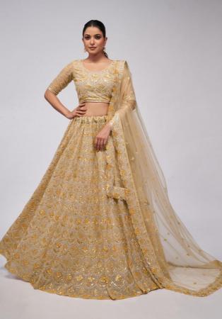 Picture of Nice Net Bisque Lehenga Choli