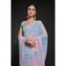 Picture of Delightful Georgette Light Steel Blue Saree