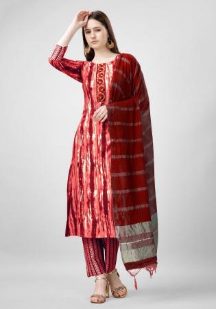 Picture of Beauteous Rayon Salmon Readymade Salwar Kameez