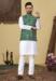 Picture of Statuesque Cotton White & Sea Green Kurtas