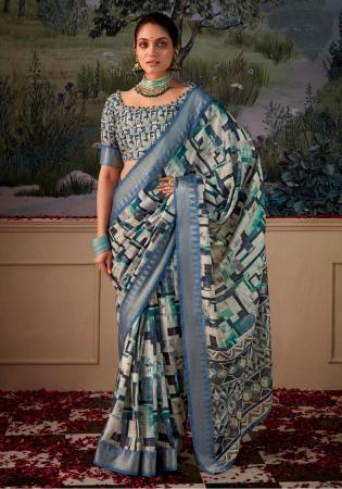 Picture of Exquisite Silk Slate Grey Saree