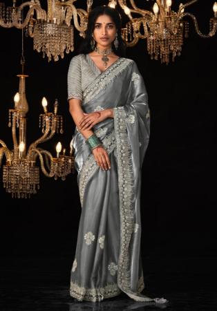 Picture of Charming Silk Dim Gray Saree