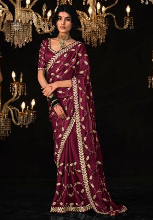 Picture of Elegant Silk Saddle Brown Saree