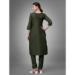 Picture of Cotton Dark Olive Green Readymade Salwar Kameez