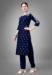 Picture of Alluring Cotton Midnight Blue Readymade Salwar Kameez