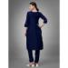 Picture of Alluring Cotton Midnight Blue Readymade Salwar Kameez