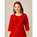 Picture of Good Looking Cotton Dark Red Kurtis & Tunic