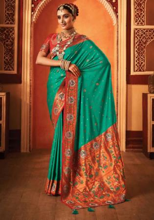 Picture of Sublime Silk Cadet Blue Saree