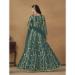 Picture of Radiant Net Teal Anarkali Salwar Kameez