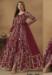 Picture of Ideal Net Saddle Brown Anarkali Salwar Kameez