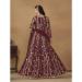 Picture of Ideal Net Saddle Brown Anarkali Salwar Kameez