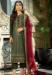 Picture of Georgette Saddle Brown Straight Cut Salwar Kameez