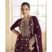 Picture of Delightful Georgette Maroon Party Wear Gown