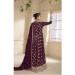 Picture of Delightful Georgette Maroon Party Wear Gown