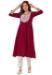 Picture of Graceful Rayon Dark Red Kurtis & Tunic