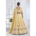 Picture of Stunning Net & Organza Khaki Lehenga Choli