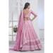 Picture of Comely Net & Organza Rosy Brown Lehenga Choli