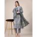 Picture of Well Formed Rayon Slate Grey Readymade Salwar Kameez