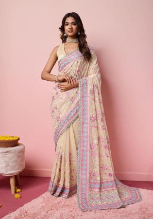 Picture of Charming Georgette Beige Saree