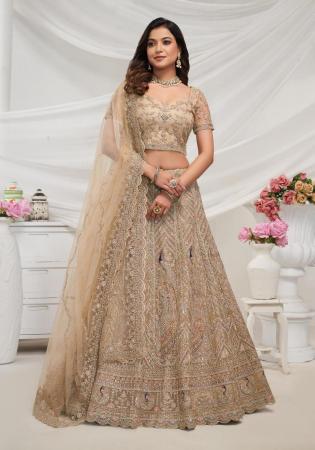 Picture of Elegant Net Grey Lehenga Choli