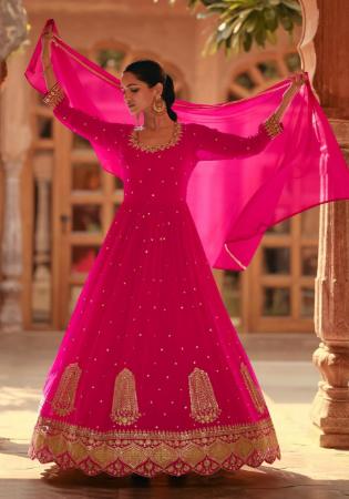 Picture of Enticing Georgette Light Pink Anarkali Salwar Kameez