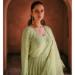 Picture of Gorgeous Georgette Dark Khaki Anarkali Salwar Kameez