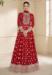 Picture of Delightful Georgette Maroon Anarkali Salwar Kameez