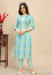 Picture of Sightly Cotton Light Steel Blue Kurtis & Tunic