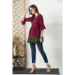 Picture of Gorgeous Silk Maroon Kurtis & Tunic