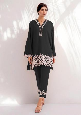 Picture of Radiant Chiffon Black Readymade Salwar Kameez