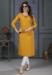 Picture of Ideal Cotton Yellow Kurtis & Tunic