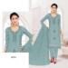 Picture of Georgette Dark Sea Green Straight Cut Salwar Kameez