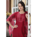 Picture of Cotton & Silk Fire Brick Readymade Salwar Kameez