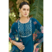 Picture of Elegant Cotton & Silk Teal Readymade Salwar Kameez