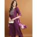 Picture of Nice Cotton Dark Magenta Readymade Salwar Kameez