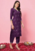 Picture of Amazing Cotton Purple Readymade Salwar Kameez