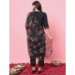 Picture of Gorgeous Cotton Black Readymade Salwar Kameez