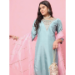 Picture of Cotton Light Steel Blue Readymade Salwar Kameez