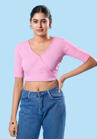 Picture of Taking Cotton & Lycra Pink Designer Blouse