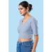 Picture of Cotton & Lycra Light Slate Grey Designer Blouse