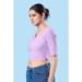 Picture of Nice Cotton & Lycra Violet Designer Blouse