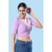 Picture of Nice Cotton & Lycra Violet Designer Blouse