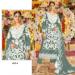 Picture of Organza Slate Grey Straight Cut Salwar Kameez