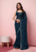 Picture of Georgette & Silk & Organza Midnight Blue Saree