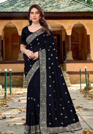 Picture of Beauteous Georgette Black Saree