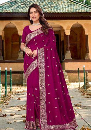 Picture of Superb Georgette Fire Brick Saree