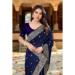 Picture of Appealing Georgette Navy Blue Saree